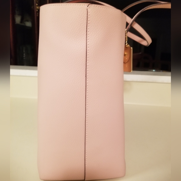 Coach Pink Leather Tote - Includes Purse Organizer - Picture 4 of 12
